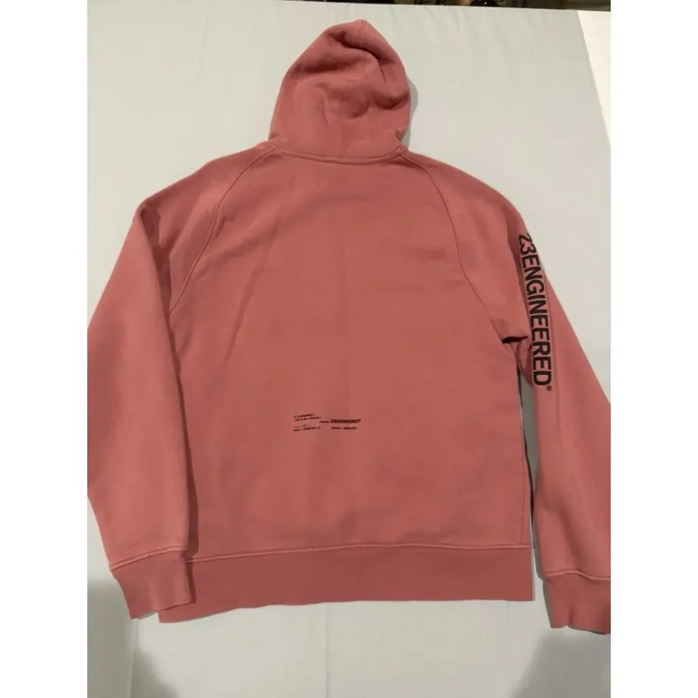 Jordan 23 Engineered Mens M Pink Pullover Fleece Hoodie Pockets Jumpman DQ7881